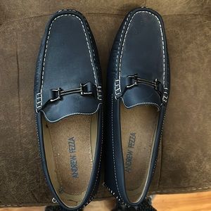 Navy loafer dress shoes